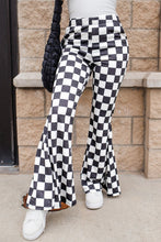 Load image into Gallery viewer, Checkerboard  Flared Pants (Online Exclusive)
