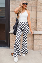 Load image into Gallery viewer, Checkerboard  Flared Pants (Online Exclusive)
