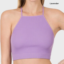 Load image into Gallery viewer, Ribbed Seamless Cropped Cami Top
