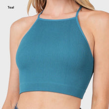 Load image into Gallery viewer, Ribbed Seamless Cropped Cami Top
