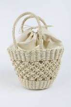 Load image into Gallery viewer, Straw Basket Tote
