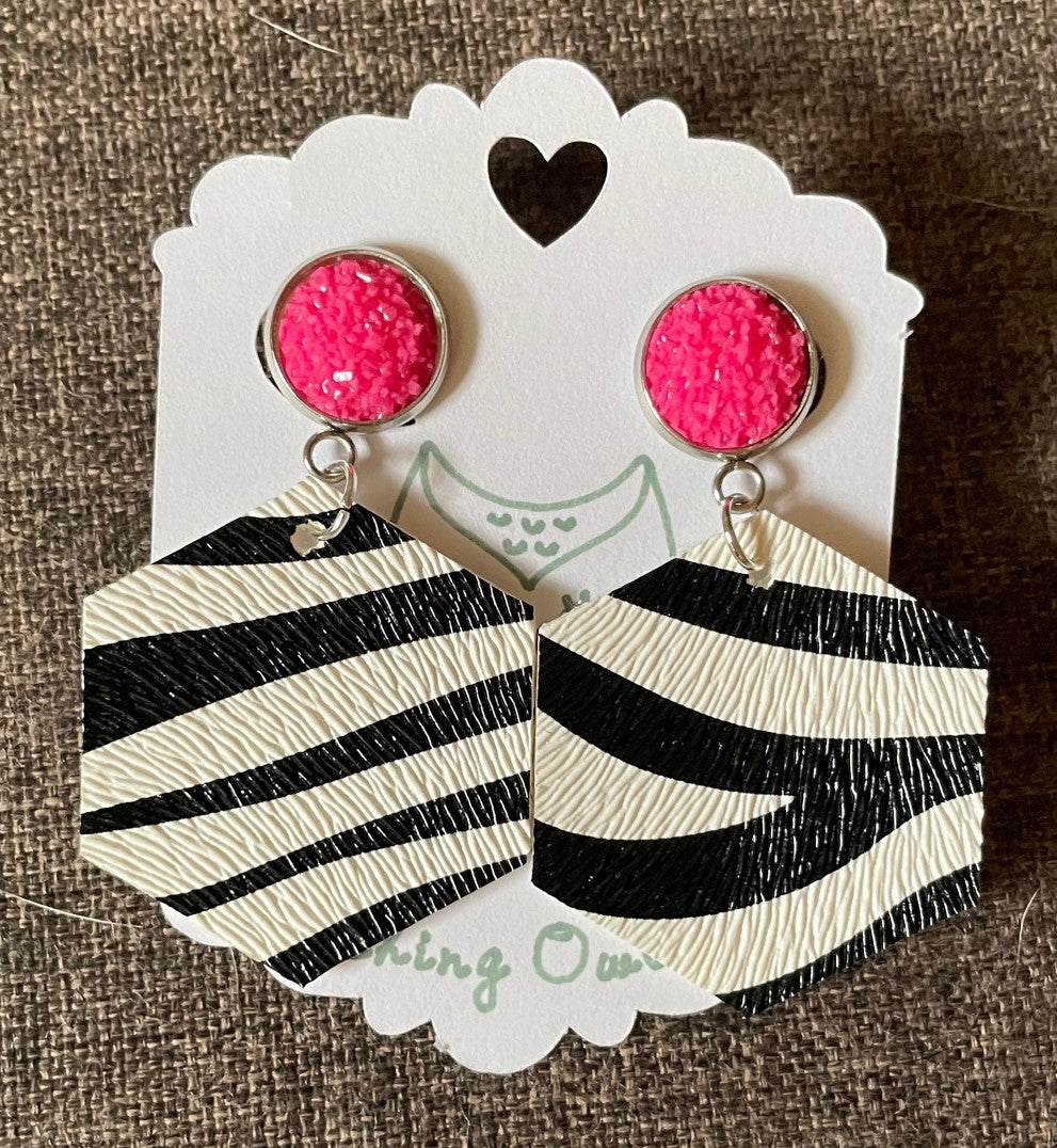 Zebra Earrings